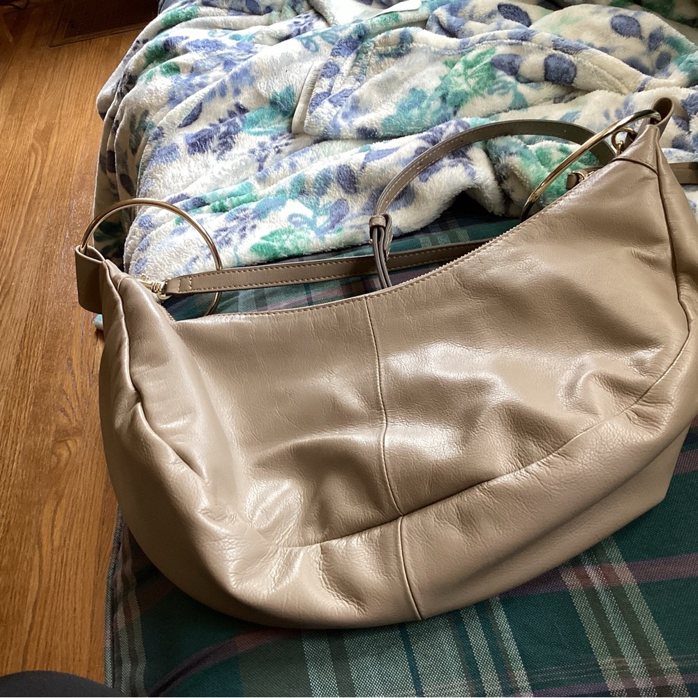 Marks & Spencer Taupe Leather Hobo Bag
